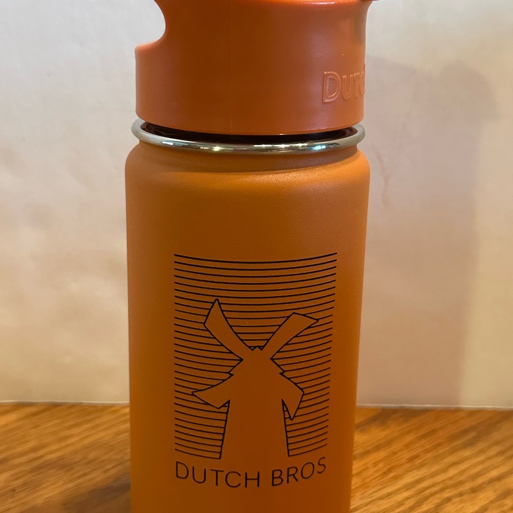 Dutch Bros Orange Stainless Steel Beverage Bottle